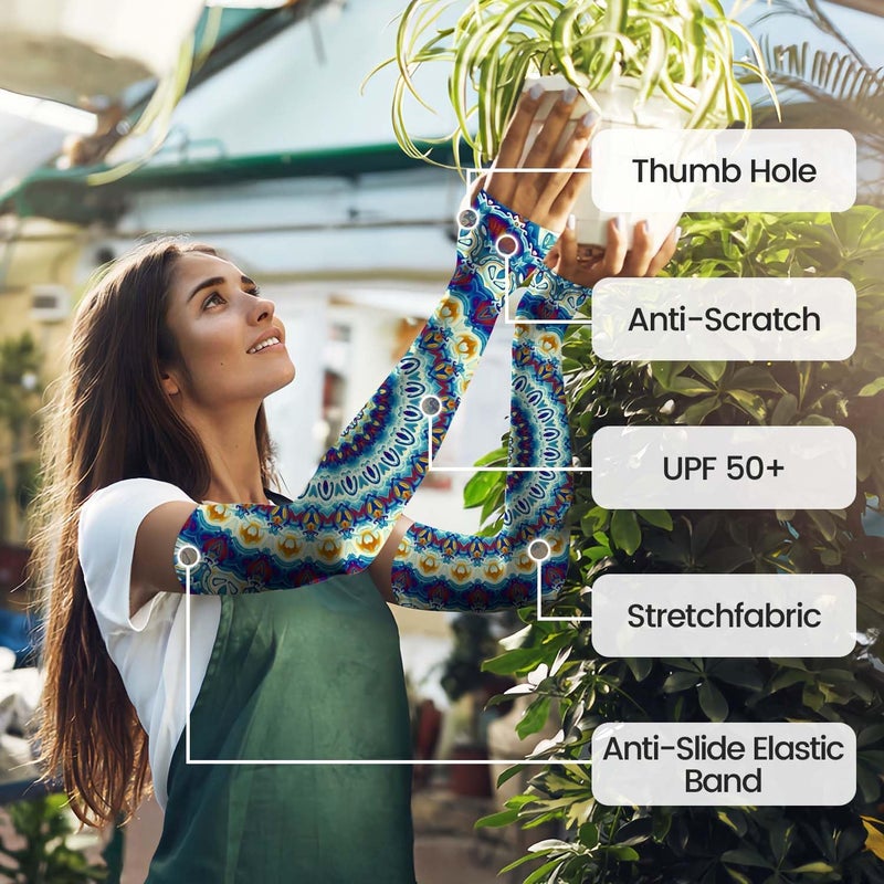 YPHCDO Store Gardening Sleeves for Women Farm Sun Protection Thorn Proof Cooling Arm Sleeves to Cover Arms for Garden Sports - Image 3